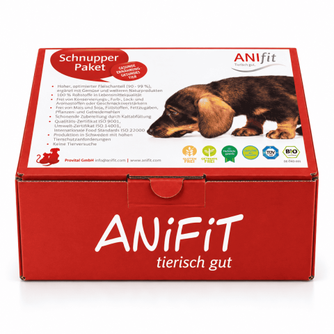 Dog Accessories Wet pet food Dog Trial Package (Hunde-Schnupperpaket) 200g 1 Set with various varieties, flakes and trial packages -2- Anifit
